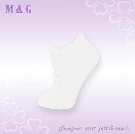 白壓力彈性短襪-YP00038