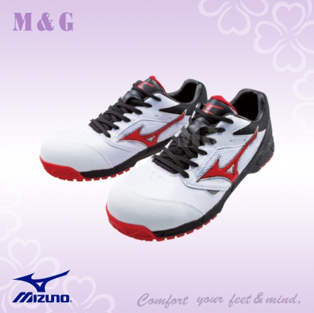 女款LS白紅輕量安全鞋-CD07067